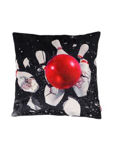 Seletti coussin à imprimé graphique - Noir