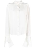 Rokh ruffle-cuffs silk shirt - Blanc - thumbnail