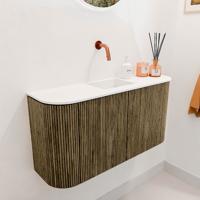 Toiletmeubel Mondiaz Joya | 83.2 cm | Meubelkleur Dusk | Faye wastafel Talc Midden | Zonder kraangat(en) Toiletmeubel Mondiaz Joya | 83.2 cm | Meubelkleur Dusk | Faye wastafel Talc Midden | Zonder kraangat(en)