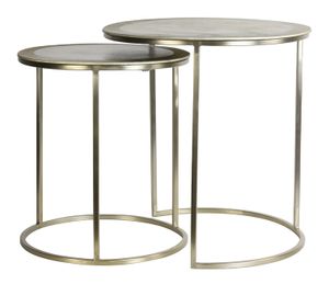 Light & Living Bijzettafel 'Talca' Set van 2 stuks, 40/50cm, kleur Lichtgoud