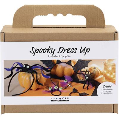 Creativ Company Mini hobbyset griezelkostuums, hoofdbanden, haarclips en haarbanden, zwart, lilac, purple, 1 doos
