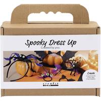 Creativ Company Mini hobbyset griezelkostuums, hoofdbanden, haarclips en haarbanden, zwart, lilac, purple, 1 doos