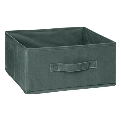 Opbergmand/kastmand - 14 liter - groen - 31 x 31 x 15 cm