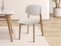 Stoel CARMENNA massieve eik/beige stof