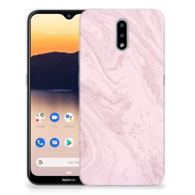 Nokia 2.3 | TPU | Siliconen hoesje | Marble Pink - Origineel Cadeau Vriendin
