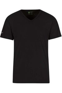 TRIGEMA Comfort Fit T-Shirt V-hals zwart, Effen