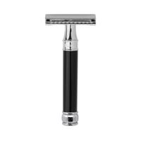 Edwin Jagger Razors Double Edge Safety Imitation Ebony & Chrome Plated Ref.DE86BL 1Stuks