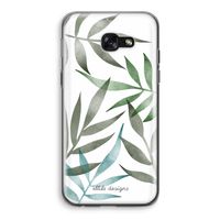 Tropical watercolor leaves: Samsung Galaxy A5 (2017) Transparant Hoesje