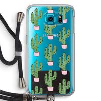 Cactus Lover: Samsung Galaxy S6 Transparant Hoesje met koord