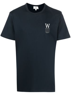 Woolrich t-shirt en coton à logo imprimé - Bleu