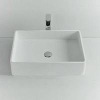 Opbouw Waskom Ideavit Solidtop 60x40x15 cm Solid Surface Mat Wit Ideavit