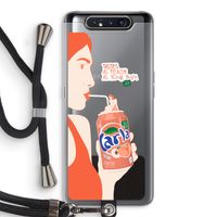 Peach please!: Samsung Galaxy A80 Transparant Hoesje met koord