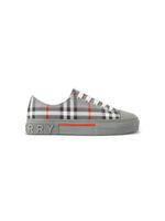 Burberry Kids baskets en toile à imprimé Check - Gris