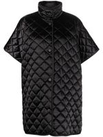Boutique Moschino manteau matelassé à manches courtes - Noir