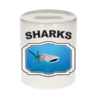 Dieren walvishaai spaarpot - sharks/ haaien spaarpotten kinderen 9 cm