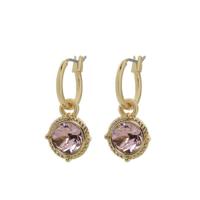 Biba Hang Oorbellen Goud met Swarovski Steentje Rosaline Biba Hang Oorbellen Goud met Swarovski Steentje Rosaline