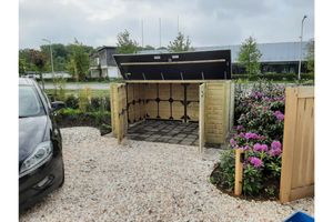Multi-functionele fietsenberging voor elektrische fietsen 305x215x141 cm- - Hout- Lutrabox