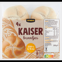 Jumbo Kaiser Broodjes 4 Stuks