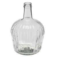 Bloemen fles vaas - transparant glas - D19 x H31 cm - fles vaas - boeketvaas - 5 liter