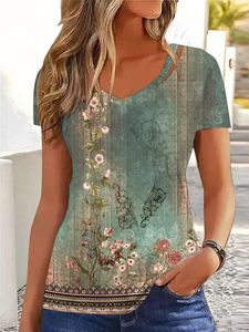 V Neck Hollow Out Floral Casual Tank Top