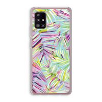 Tropical Palms Blue: Samsung Galaxy A51 5G Transparant Hoesje