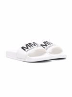 MM6 Maison Margiela Kids claquettes 25 mm à logo imprimé - Blanc