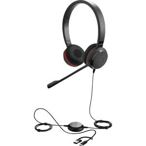 Jabra Evolve 30 II On Ear headset Telefoon Kabel Stereo Zwart Noise Cancelling, Ruisonderdrukking (microfoon) Headset, Volumeregeling, Microfoon uitschakelbaar