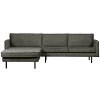 BePureHome Chaise Longue Links Rodeo - Velvet - Frost - 85x300x155