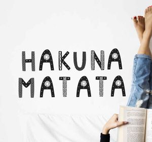 Motivatie muurstickers Hakuna matata