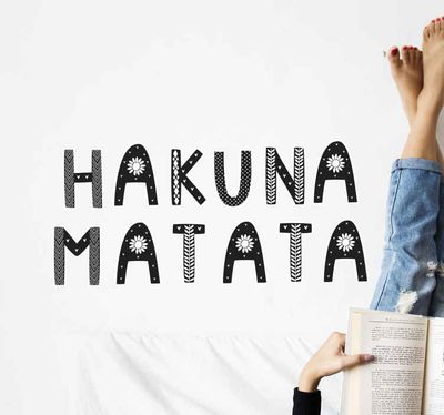 Motivatie muurstickers Hakuna matata
