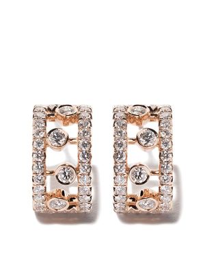 De Beers Jewellers boucles d'oreilles Dewdrop en or rose 18ct et diamants