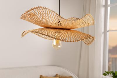 Gevlochten hanglamp ORGANIC LIVING 50cm naturel bamboe handgemaakt - 44522
