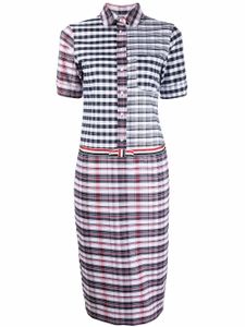 Thom Browne robe-chemise à carreaux - Bleu