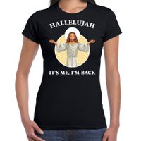 Hallelujah its me im back Kerst t-shirt / outfit zwart voor dames