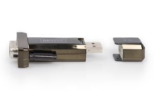 Digitus USB 2.0, Serieel Adapter [1x USB-A 2.0 stekker - 1x D-sub stekker 9-polig] DA-70167 Vergulde steekcontacten, Met USB