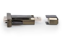 Digitus USB 2.0, Serieel Adapter [1x USB-A 2.0 stekker - 1x D-sub stekker 9-polig] DA-70167 Vergulde steekcontacten, Met USB - thumbnail