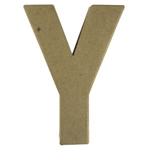 Beschilderbare letter Y van papier mache   -