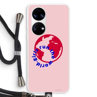 Run The World: Huawei P50 Transparant Hoesje met koord