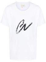 Greg Lauren t-shirt en coton à logo imprimé - Blanc