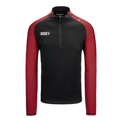 Robey Performance Trainingstrui 1/4-Zip Zwart Rood