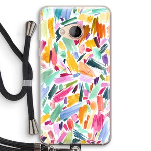 Watercolor Brushstrokes: HTC U Play Transparant Hoesje met koord