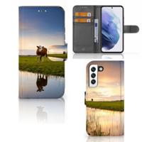 Samsung Galaxy S22 | Telefoonhoesje | Met pasjeshouder | Koe
