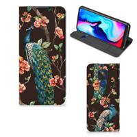 Motorola Moto G9 Play | Hoesje maken | Pauw met Bloemen