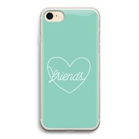 Friends heart pastel: iPhone 7 Transparant Hoesje