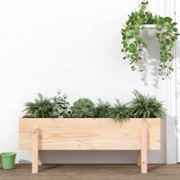 Plantenbak verhoogd 101x30x38 cm massief grenenhout