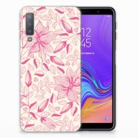 Samsung Galaxy A7 (2018) | TPU Case | Pink Flowers
