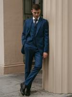 Maatpak Voor Heren | 3-delig Pak | Marineblauw | Kamgaren Wol | Lichtgewicht & Ademend | Peaky Blinders