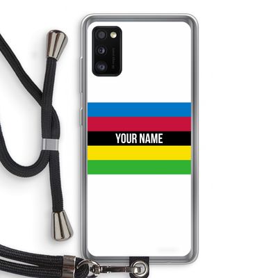 WK Wielrennen: Samsung Galaxy A41 Transparant Hoesje met koord