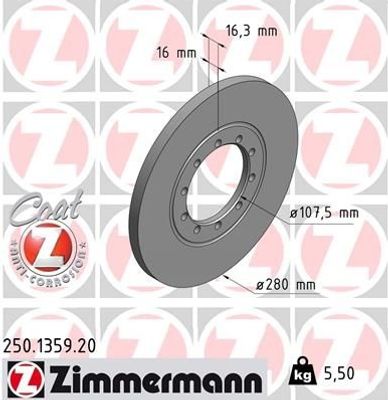 Remschijf Coat Z 250135920