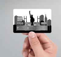 Pinpas sticker New York ontwerp